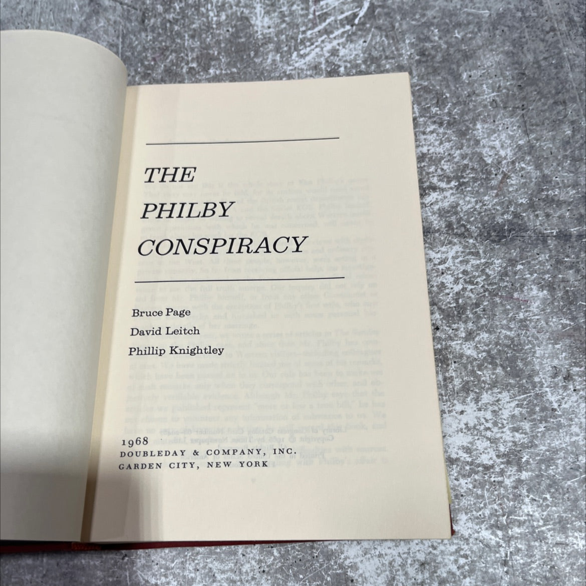 the philby conspiracy book, by bruce page, david leitch, phillip knightley, 1968 Hardcover image 2
