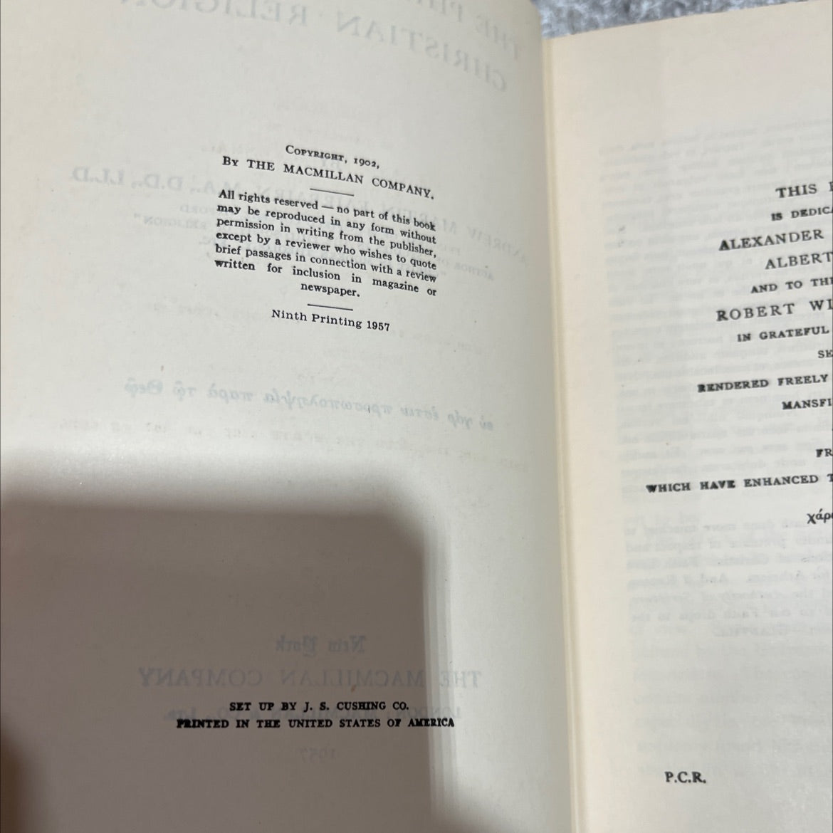 the philosophy of the christian religion book, by andrew martin fairbairn, 1957 Hardcover image 3