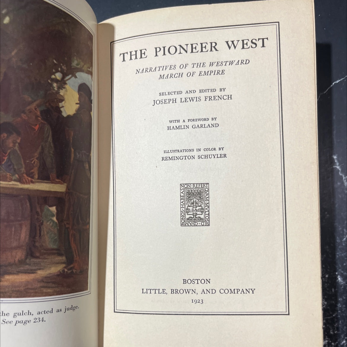 the pioneer west narratives of the westward march of empire book, by joseph lewis french, 1923 Hardcover image 2