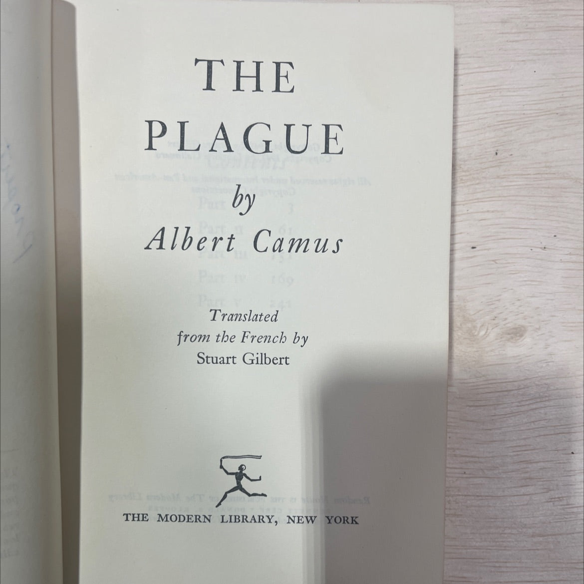 the plague book, by albert camus, 1948 Hardcover, Vintage image 2