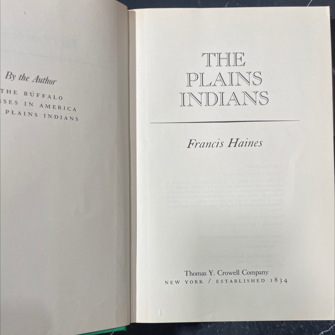 the plains indians book, by Francis Haines, 1976 Hardcover image 2