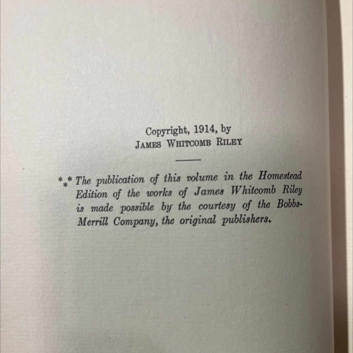 the poems and prose sketches of james whitcomb riley fugitive pieces book, by james whitcomb riley, 1914 Hardcover image 3