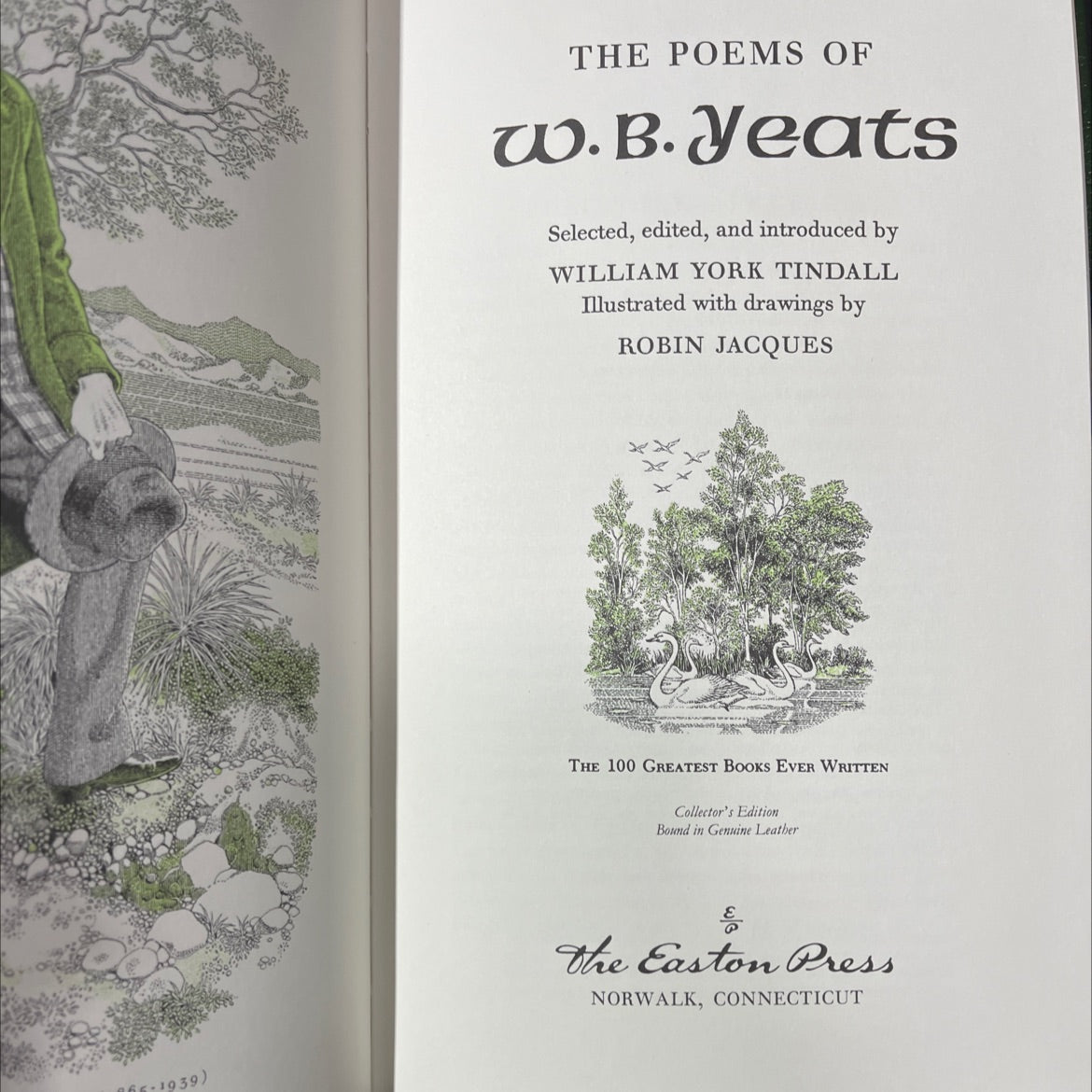 the poems of w. b. yeats book, by w. b. yeats, 1976 Leather image 2