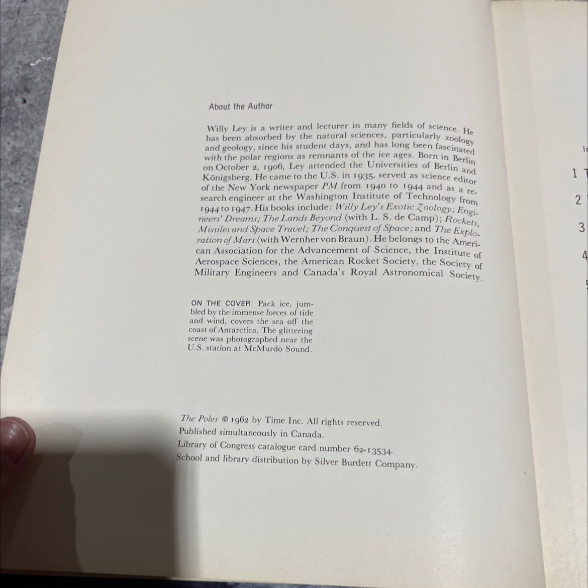 the poles book, by Willy Ley, 1962 Hardcover image 3