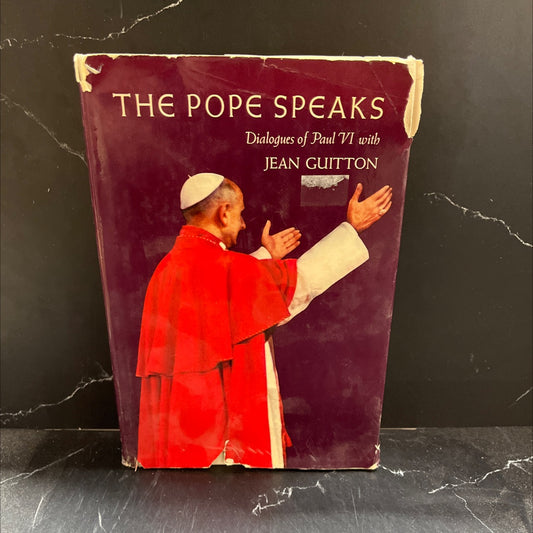the pope speaks dialogues of paul vi with jean guitton book, by paul vi, 1968 Hardcover image 1