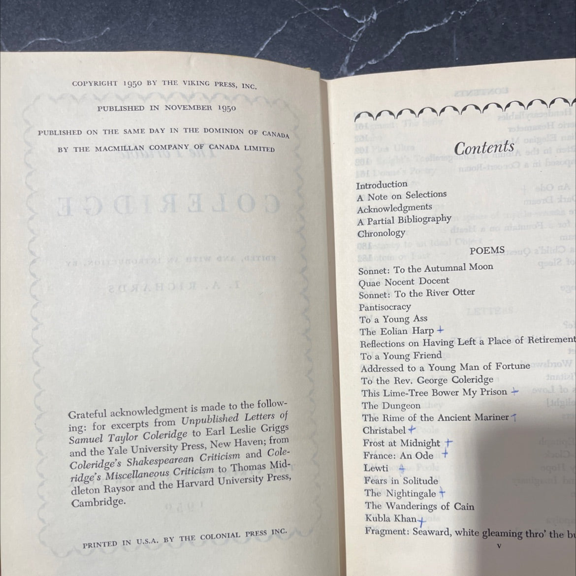 the portable coleridge book, by samuel taylor coleridge, 1950 Hardcover image 3