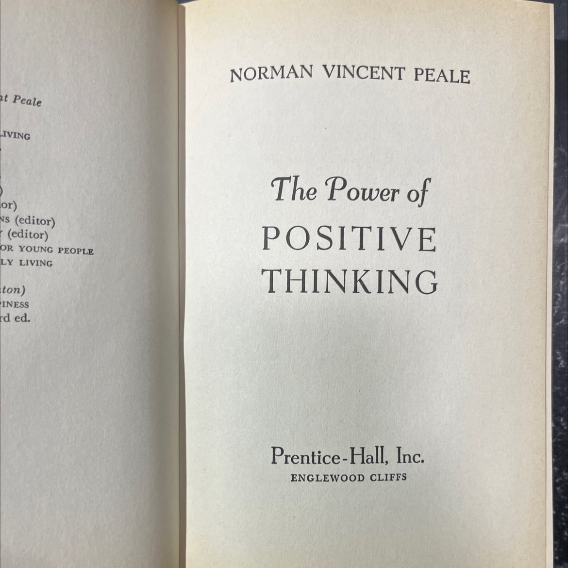 the power of positive thinking book, by norman vincent peale, 1956 Hardcover image 2