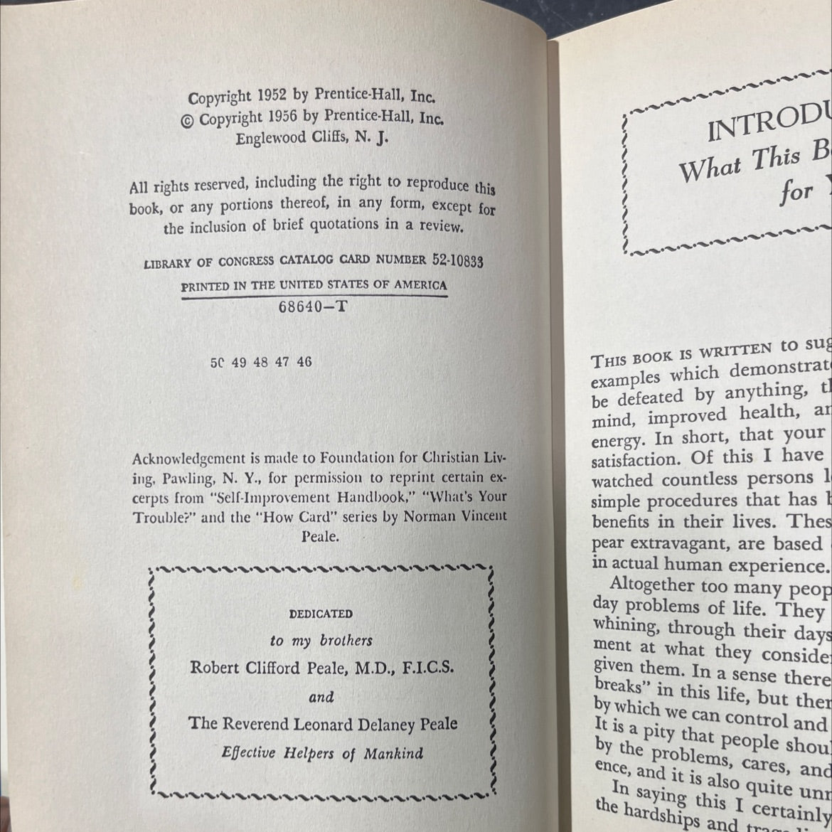 the power of positive thinking book, by norman vincent peale, 1956 Hardcover image 3