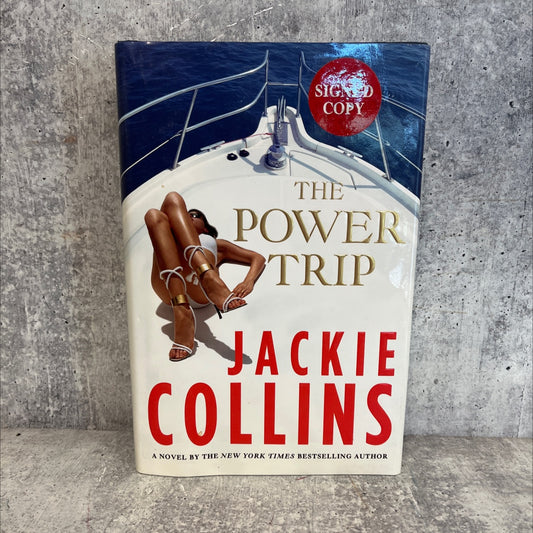 SIGNED the power trip book, by jackie collins, 2013 Hardcover, First Edition image 1