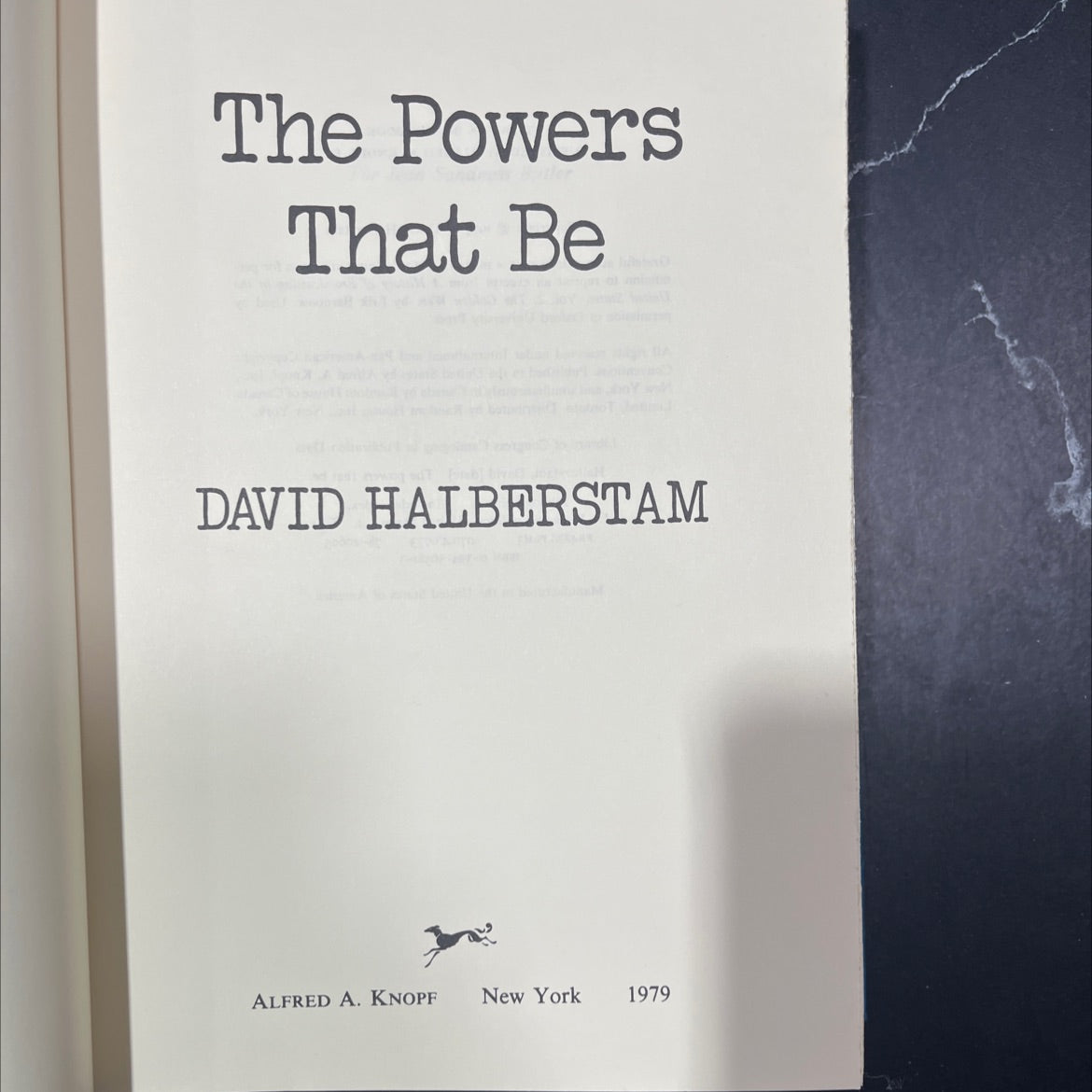 the powers that be book, by David Halberstam, 1979 Hardcover image 2