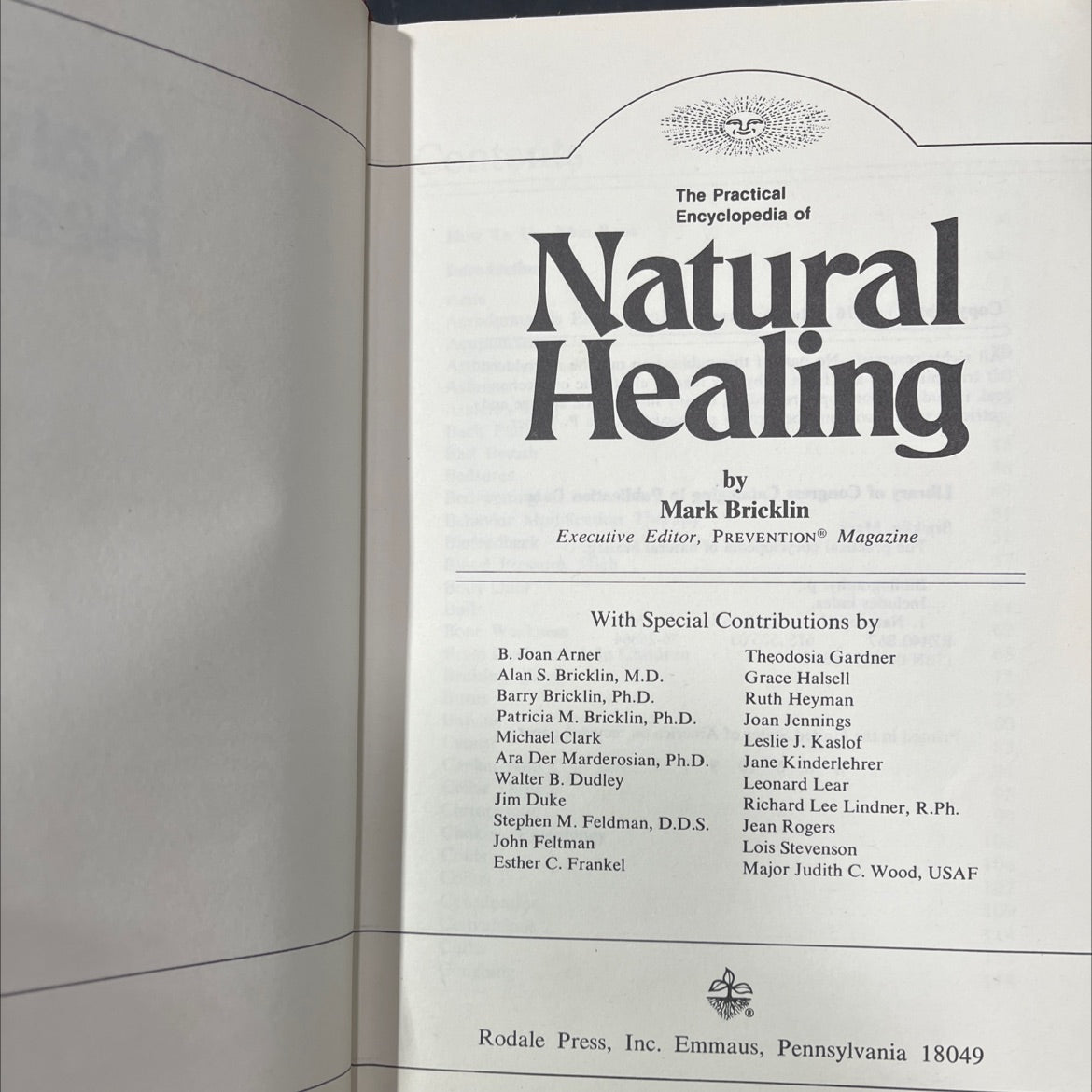 the practical encyclopedia of natural healing book, by mark bricklin, 1976 Hardcover image 2