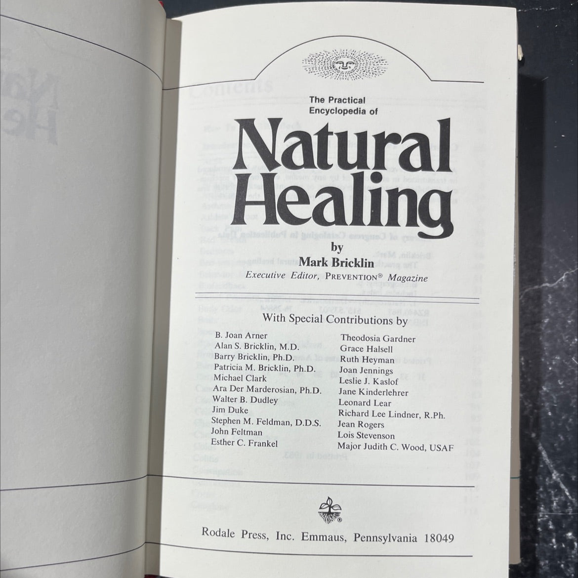 the practical encyclopedia of natural healing book, by Mark Bricklin, 1983 Hardcover image 2