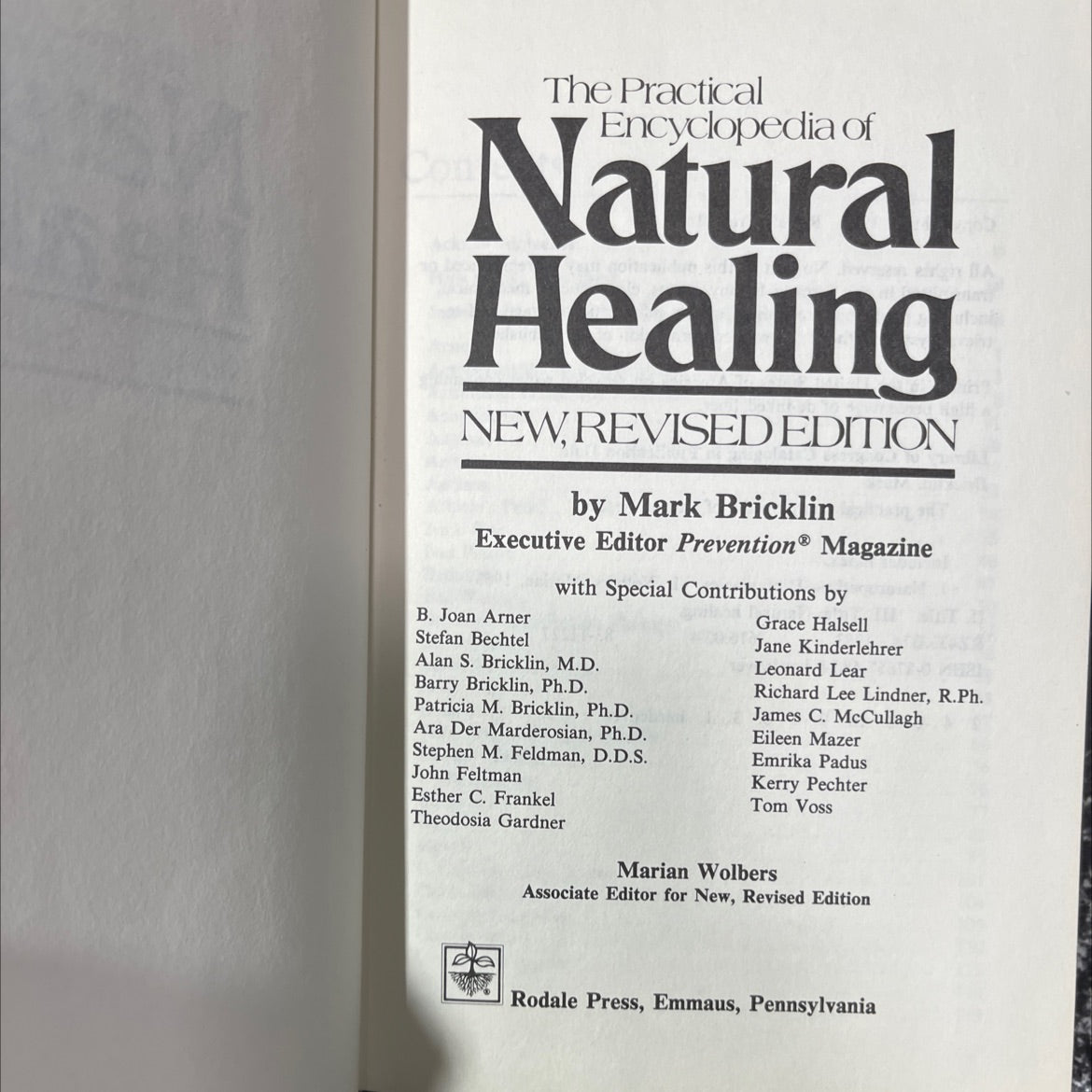 the practical encyclopedia of natural healing book, by mark bricklin, 1983 Hardcover image 2