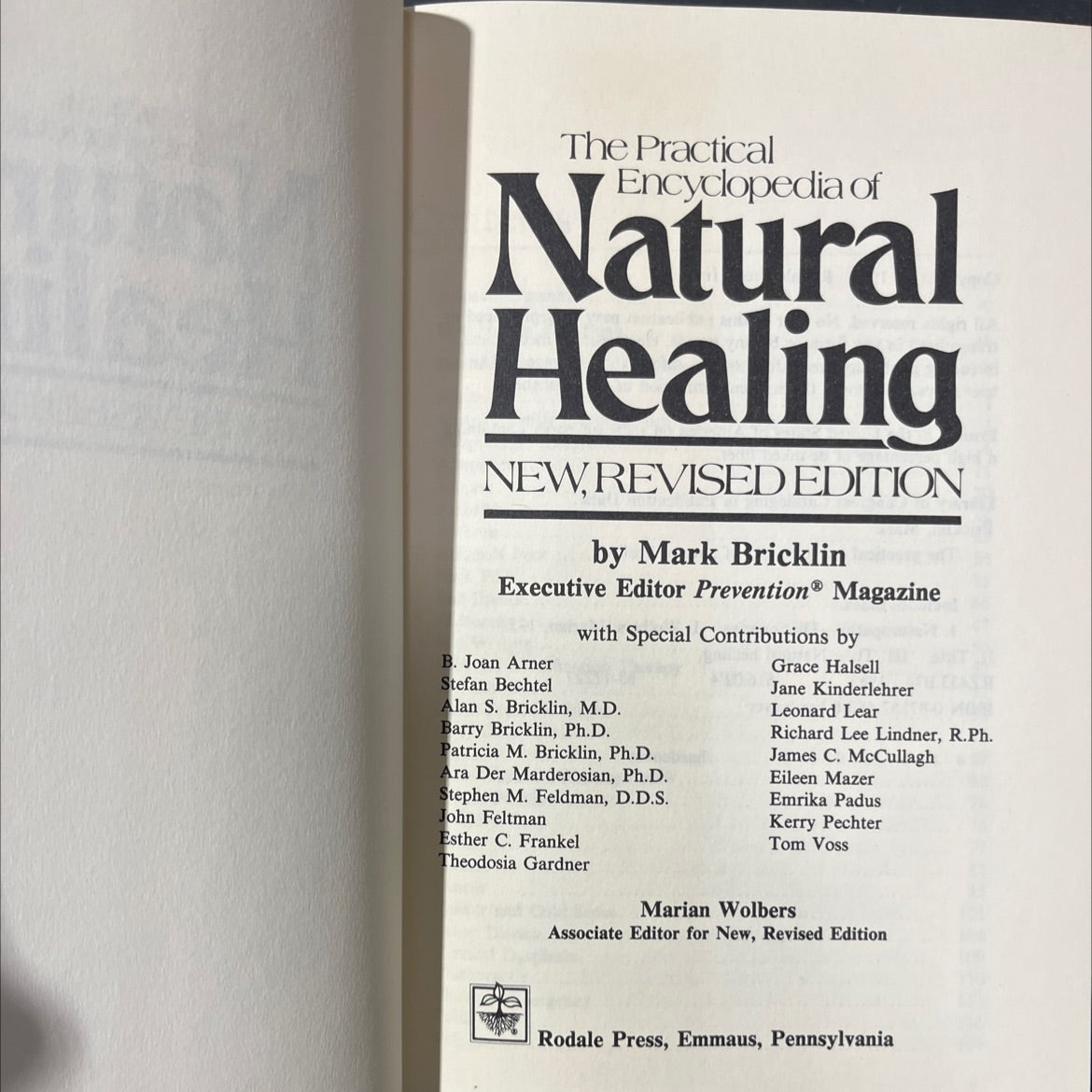 the practical encyclopedia of natural healing book, by mark bricklin, 1983 Hardcover image 2