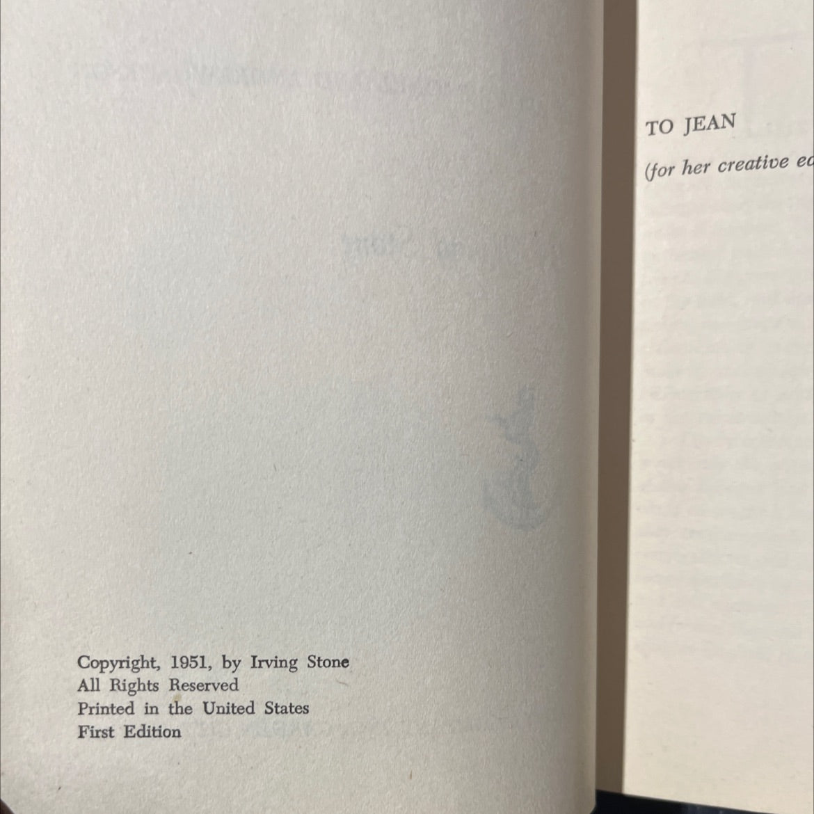 the president's lady a novel about rachel and andrew jackson book, by irving stone, 1951 Hardcover image 3