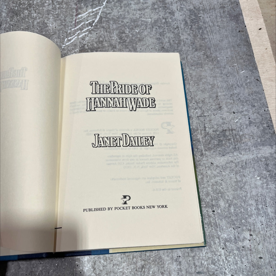 the pride of hannah wade book, by janet dailey, 2008 Hardcover image 2