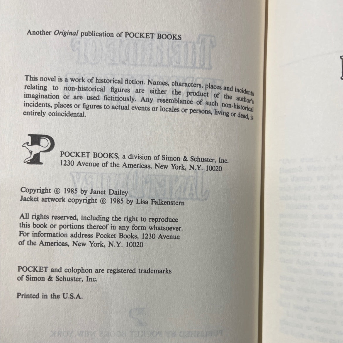 the pride of hannah wade book, by janet dailey, 2009 Hardcover image 3