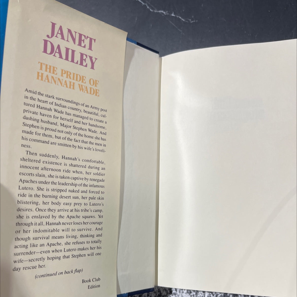 the pride of hannah wade book, by janet dailey, 2009 Hardcover image 4