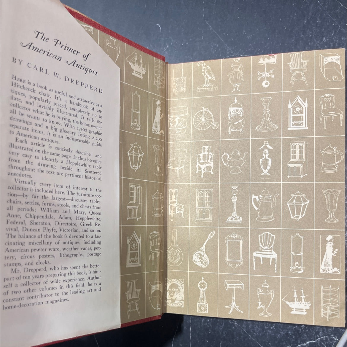 the primer of american antiques book, by carl w. drepperd, 1944 Hardcover image 4