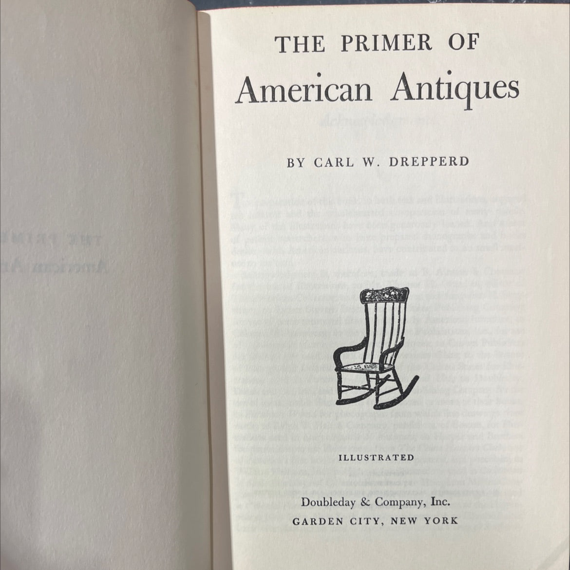 the primer of american antiques book, by carl w. drepperd, 1944 Hardcover image 2
