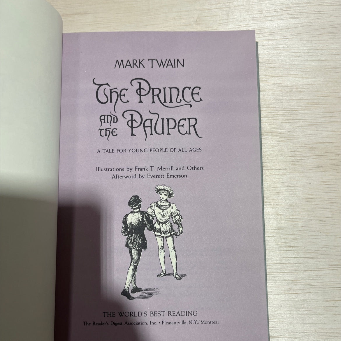 the prince and the pauper book, by mark twain, 1988 Hardcover image 2