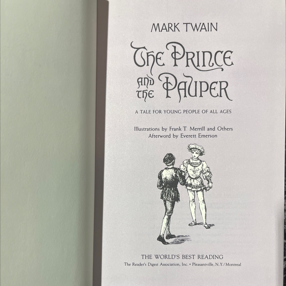 the prince and the pauper book, by mark twain, 1988 Hardcover image 2