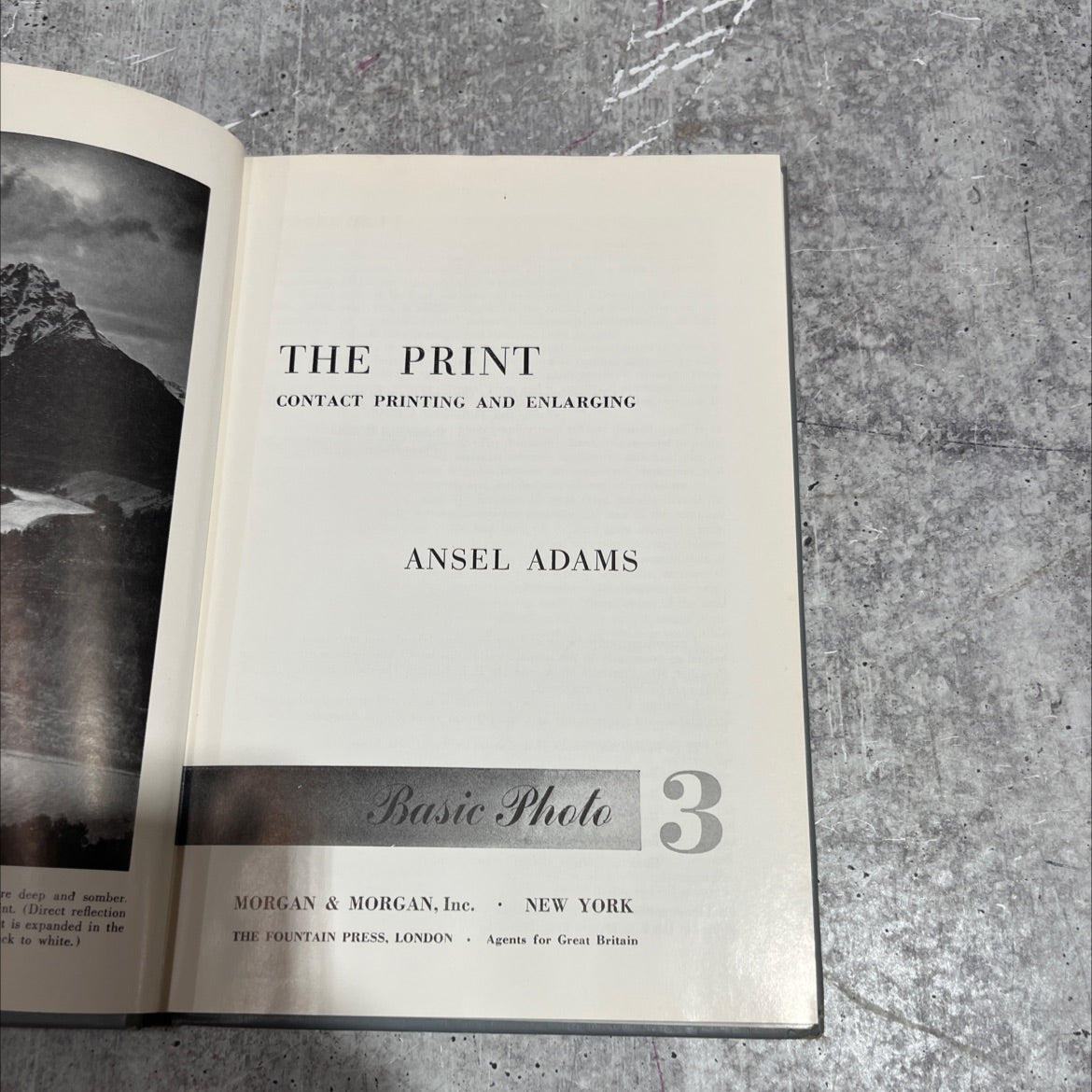 the print: contact printing and enlarging book, by ansel adams, 1964 Hardcover image 2