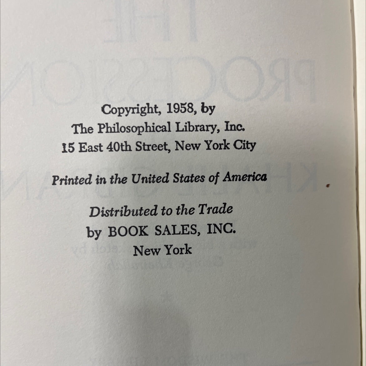 the procession book, by khalil gibran, 1958 Hardcover image 3