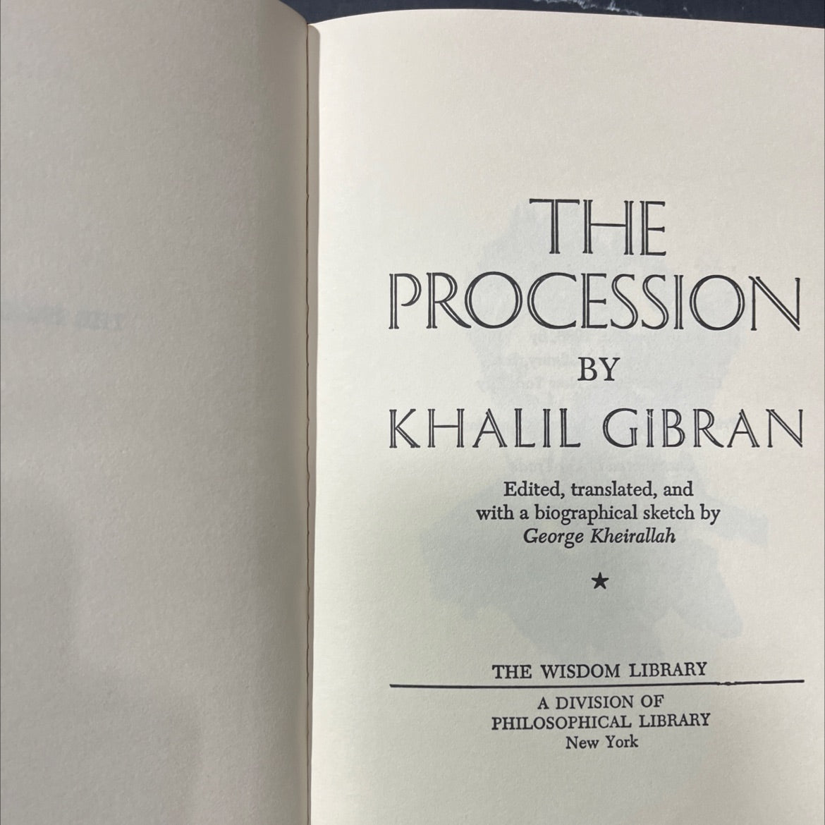 the procession book, by khalil gibran, 1958 Hardcover image 2