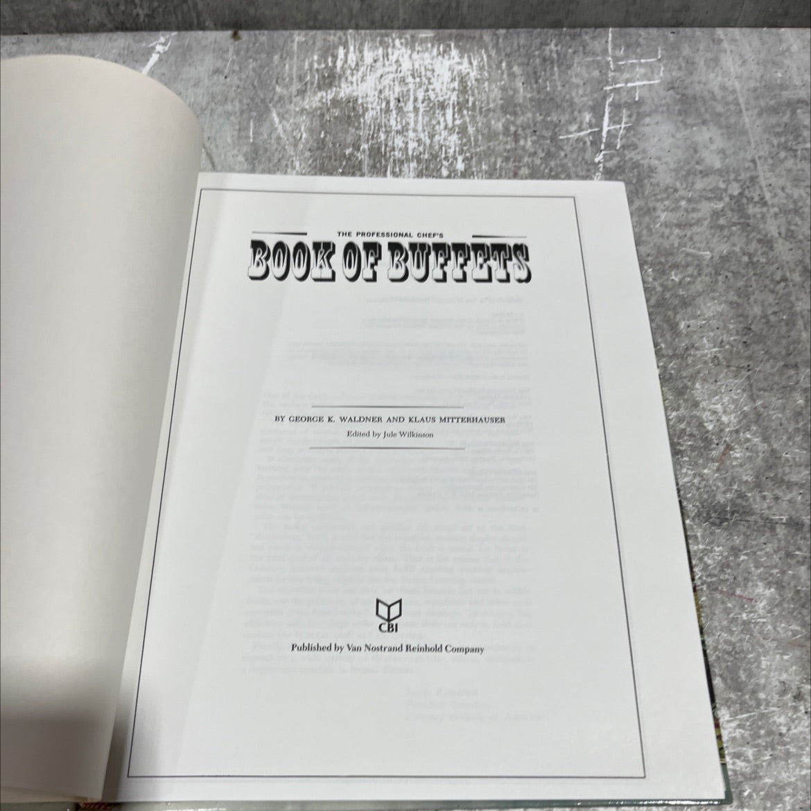 the professional chef's book of buffets book, by george k. waldner and klaus mitterhauser, 1971 Hardcover image 2
