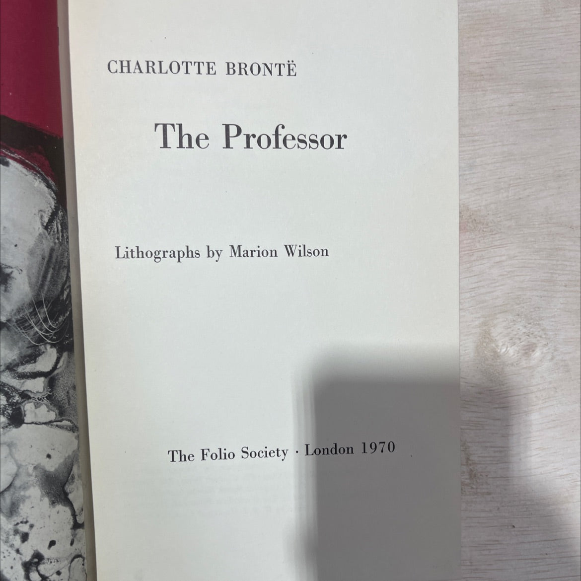 the professor book, by charlotte brontë, 1970 Hardcover, Vintage, Folio image 2