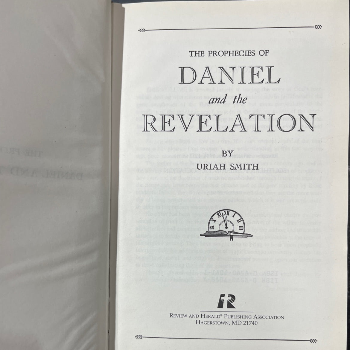the prophecies of daniel and the revelation book, by uriah smith, 1972 Hardcover image 2
