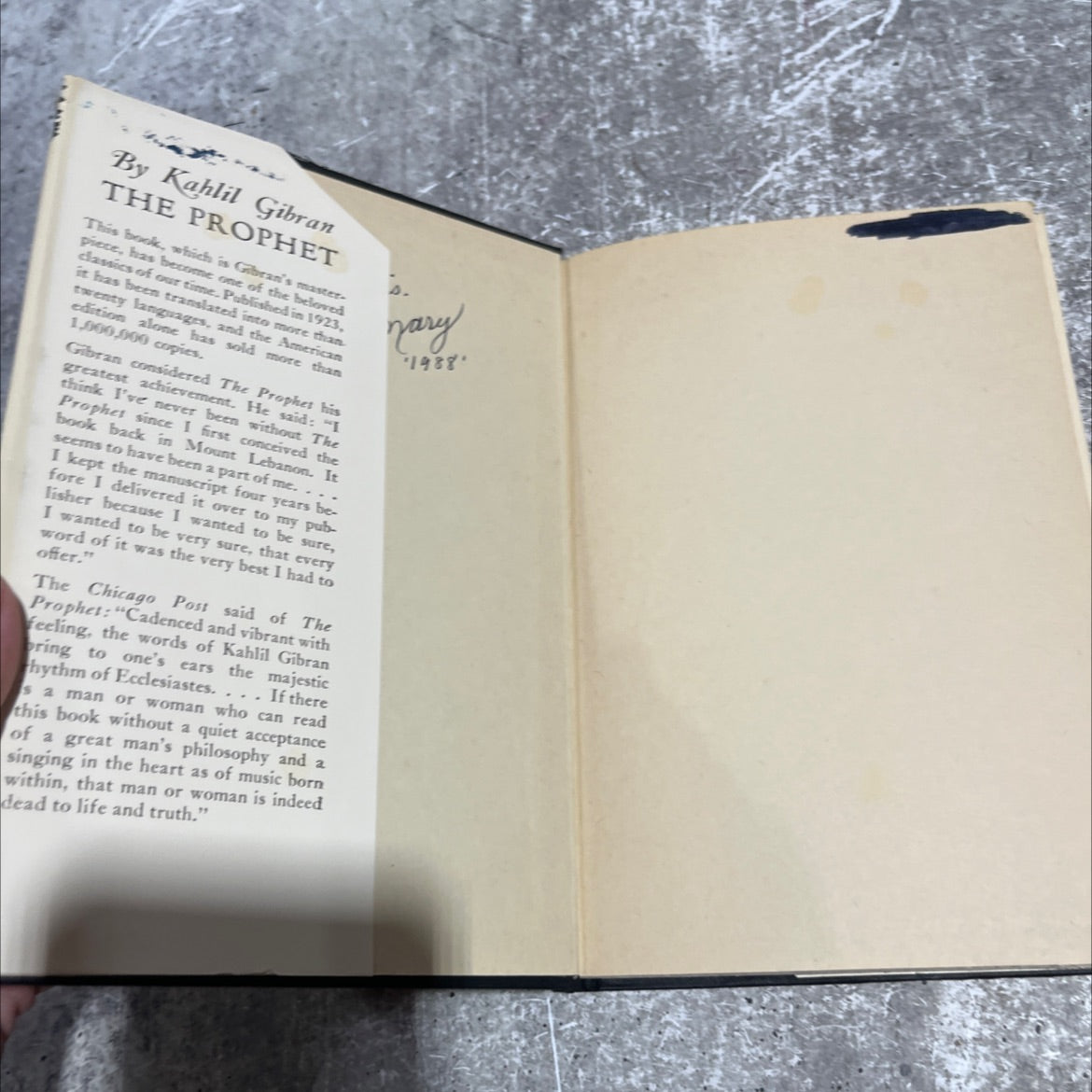 the prophet book, by Kahlil Gibran, 1961 Hardcover image 4