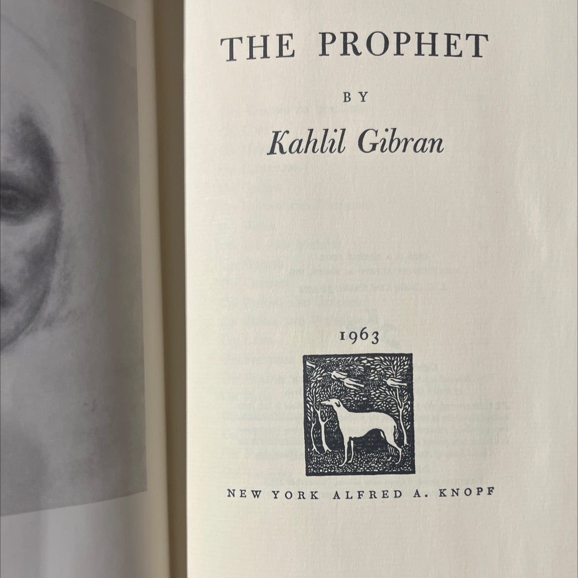 the prophet book, by Kahlil Gibran, 1963 Hardcover image 2