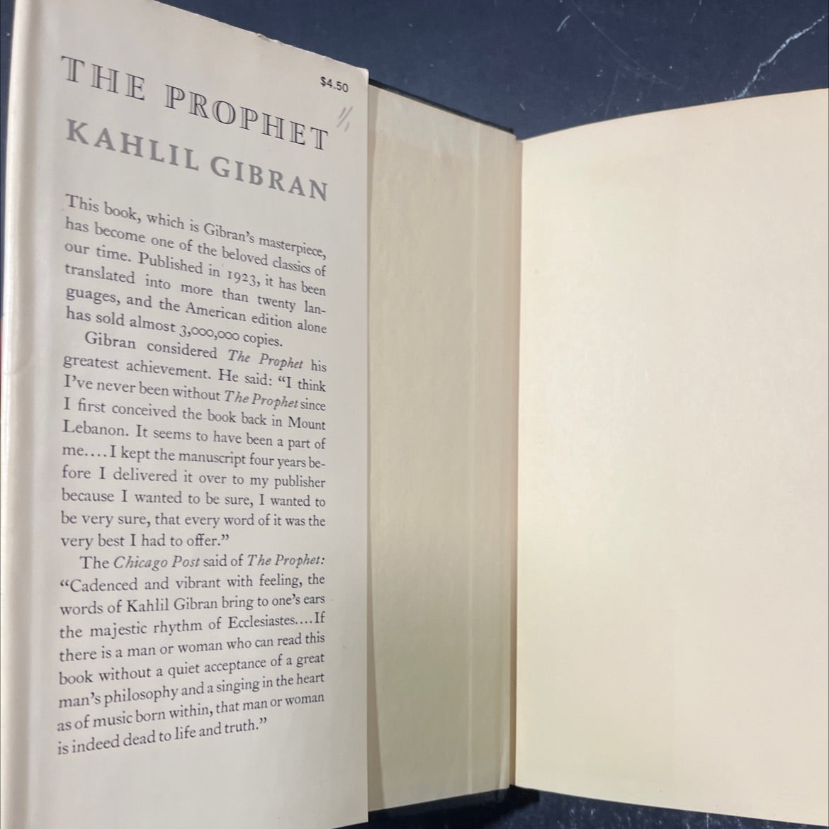 the prophet book, by Kahlil Gibran, 1970 Hardcover image 4