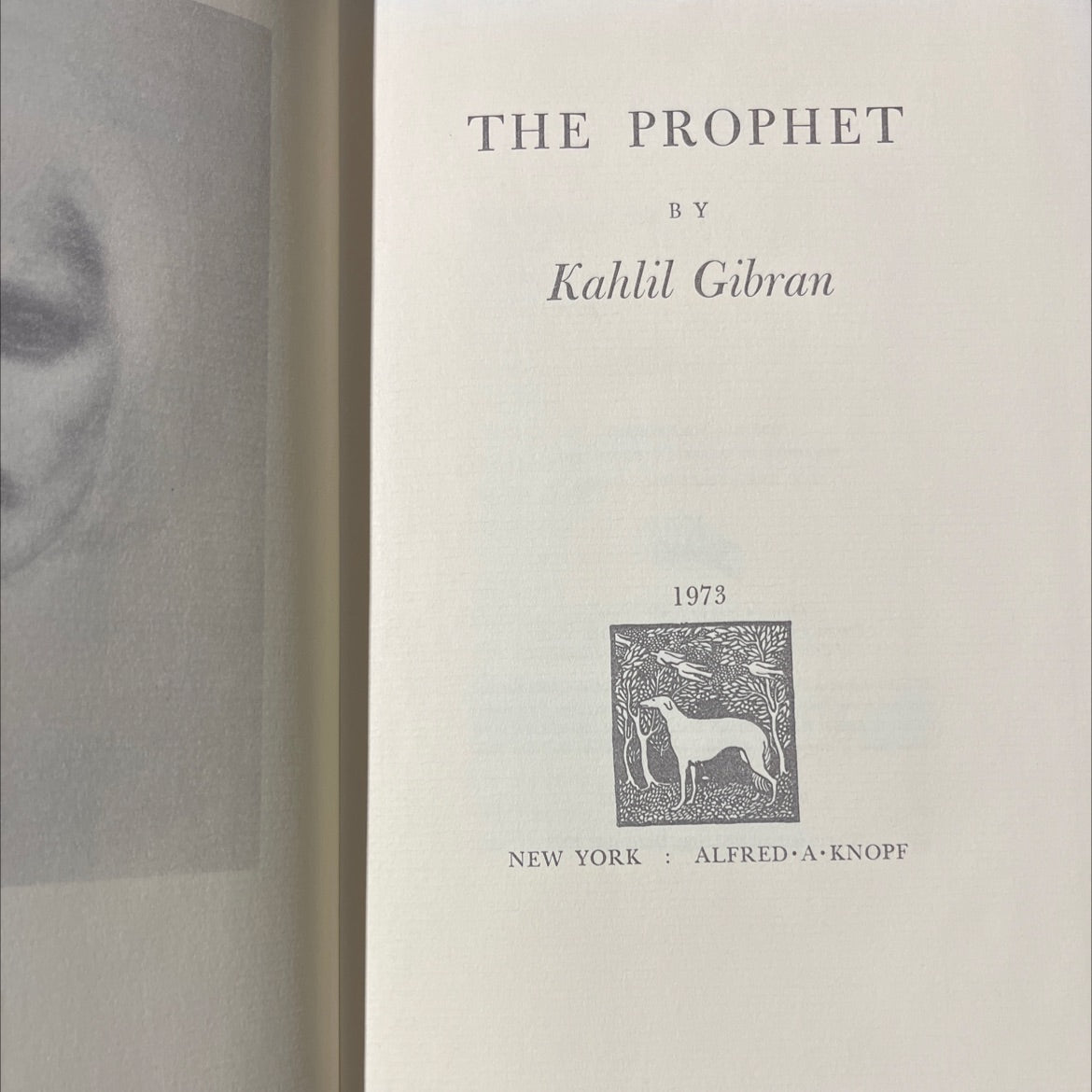 the prophet book, by Kahlil Gibran, 1973 Hardcover image 2