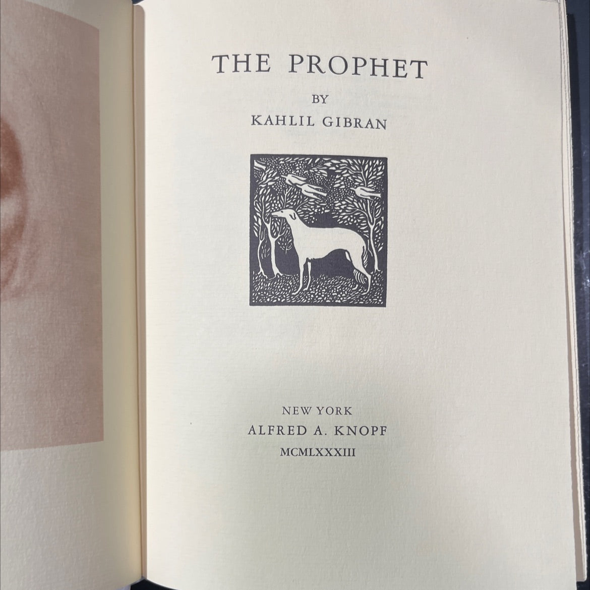 the prophet book, by kahlil gibran, 1983 Hardcover image 2