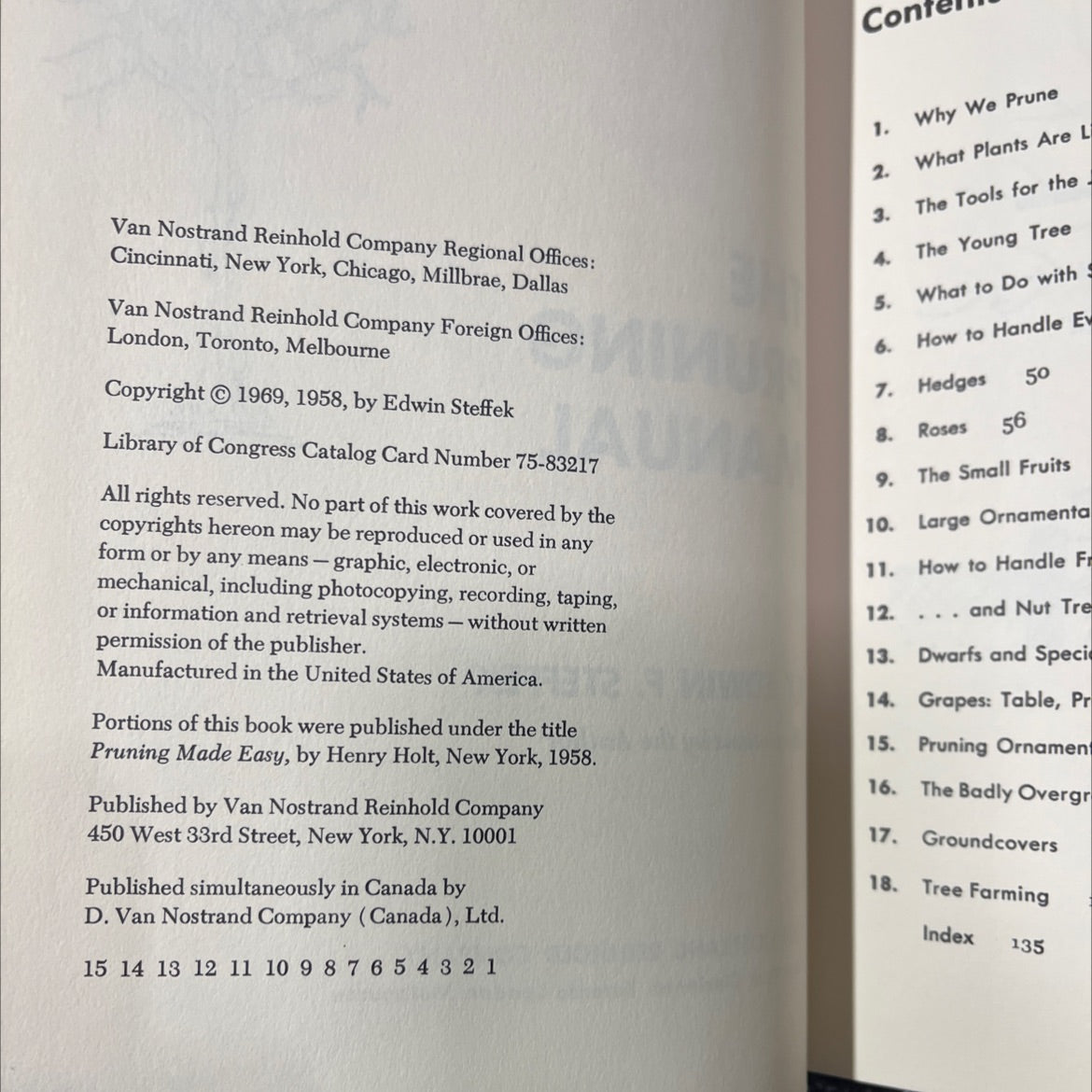 the pruning manual book, by edwin f. steffek, 1969 Hardcover image 3