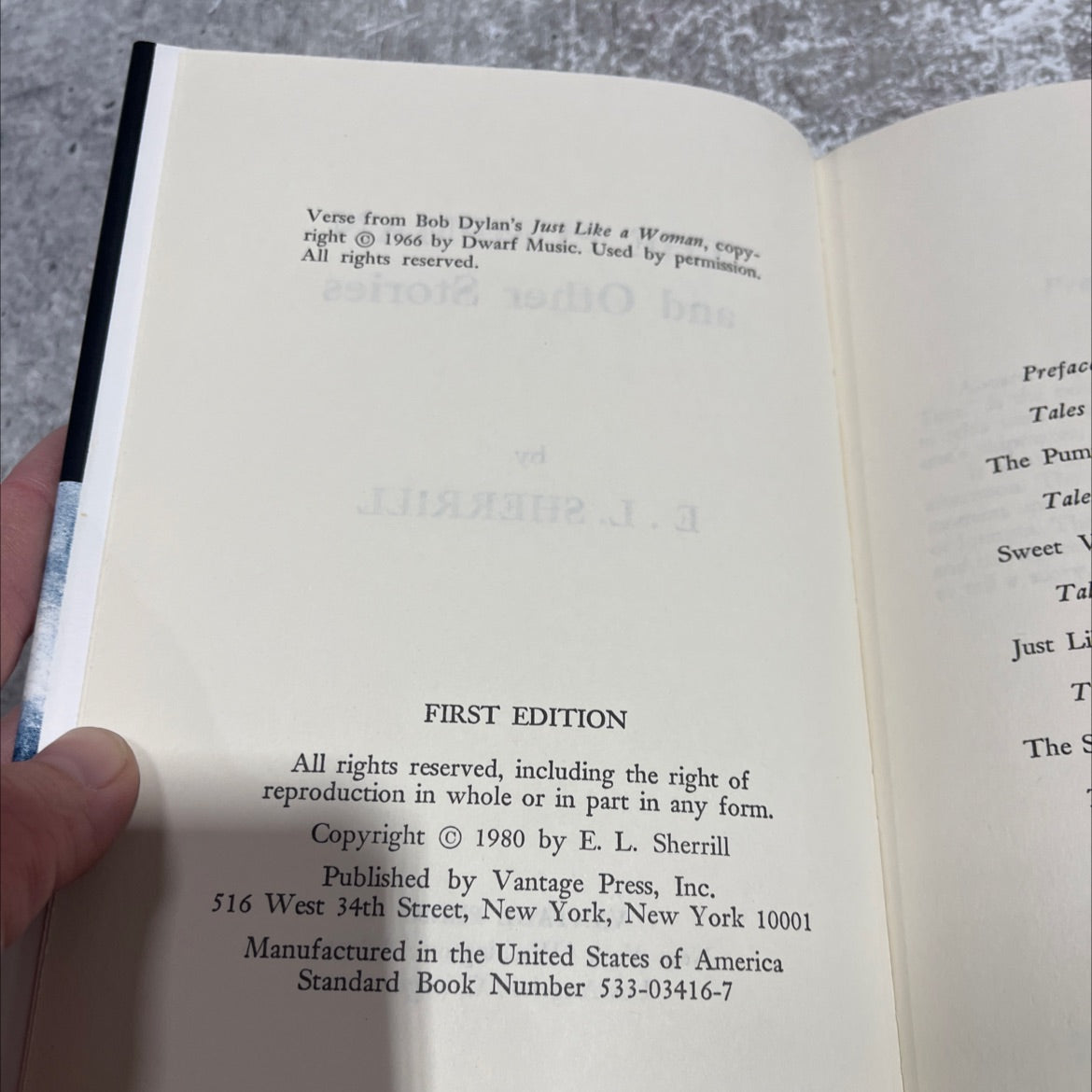 the pumpmann and other stories book, by E.L. Sherrill, 1980 Hardcover image 3