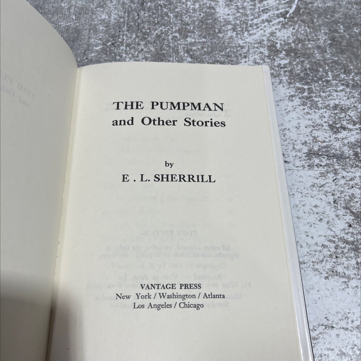 the pumpmann and other stories book, by E.L. Sherrill, 1980 Hardcover image 2
