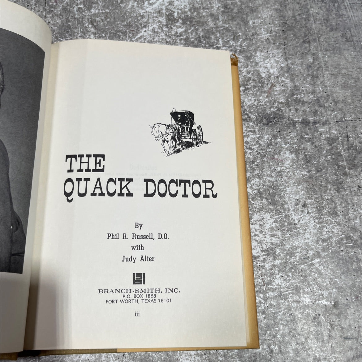 the quack doctor book, by Phil R. Russell, D.O., 1974 Hardcover image 2