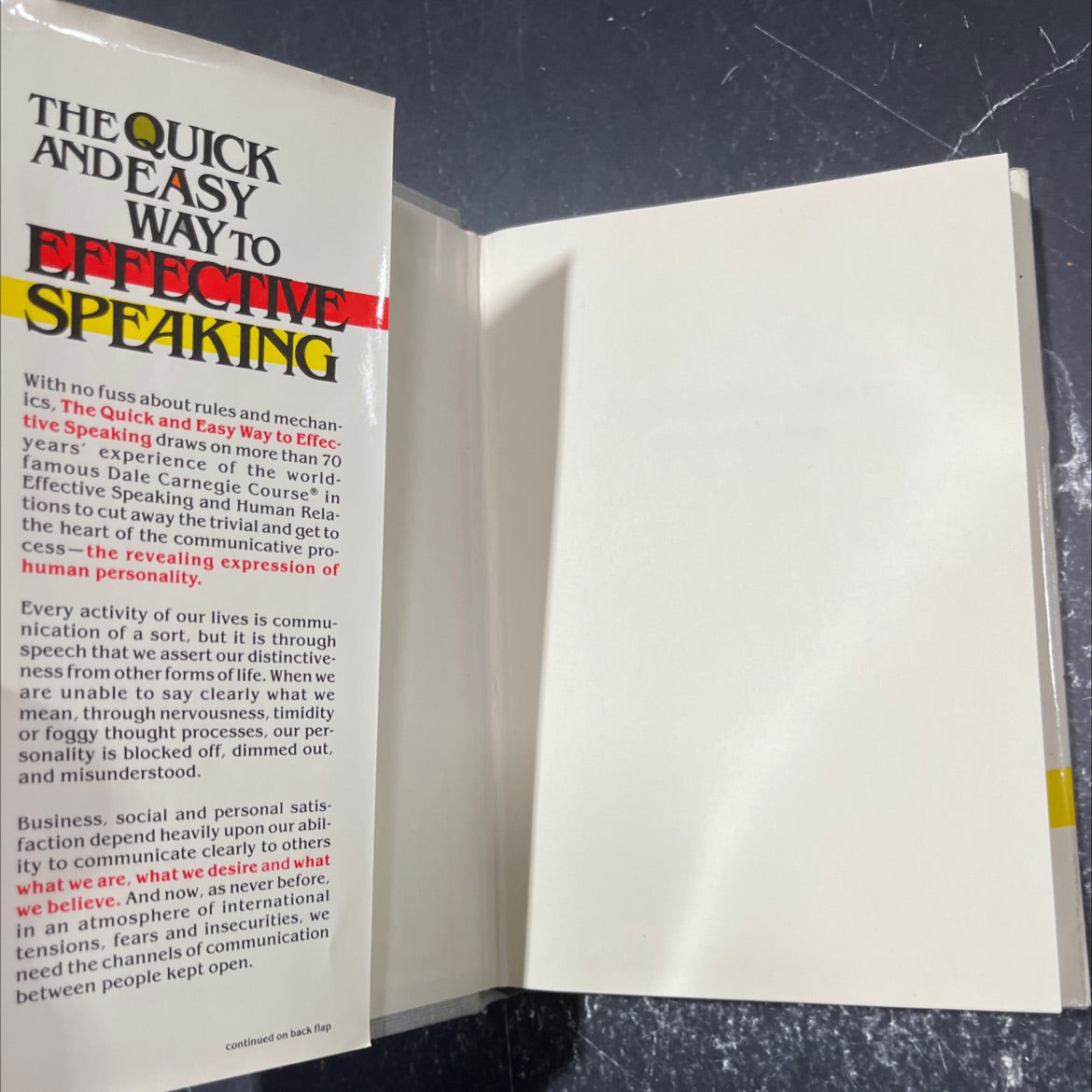 the quick and easy way to effective speaking book, by dorothy carnegie, 1985 Hardcover image 4