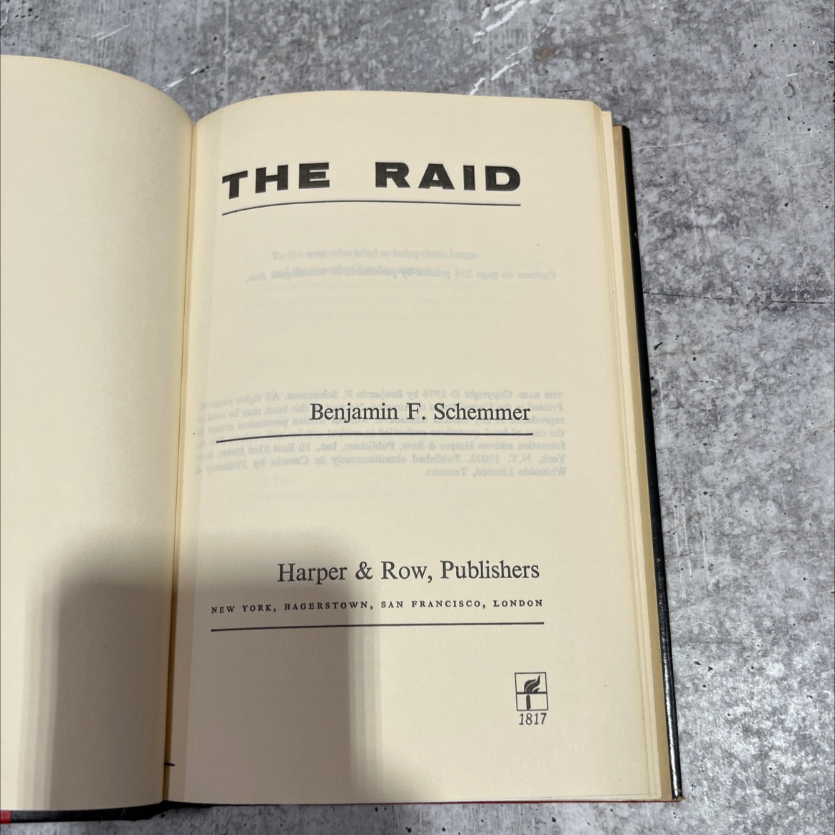 the raid book, by Benjamin F. Schemmer, 1976 Hardcover image 2