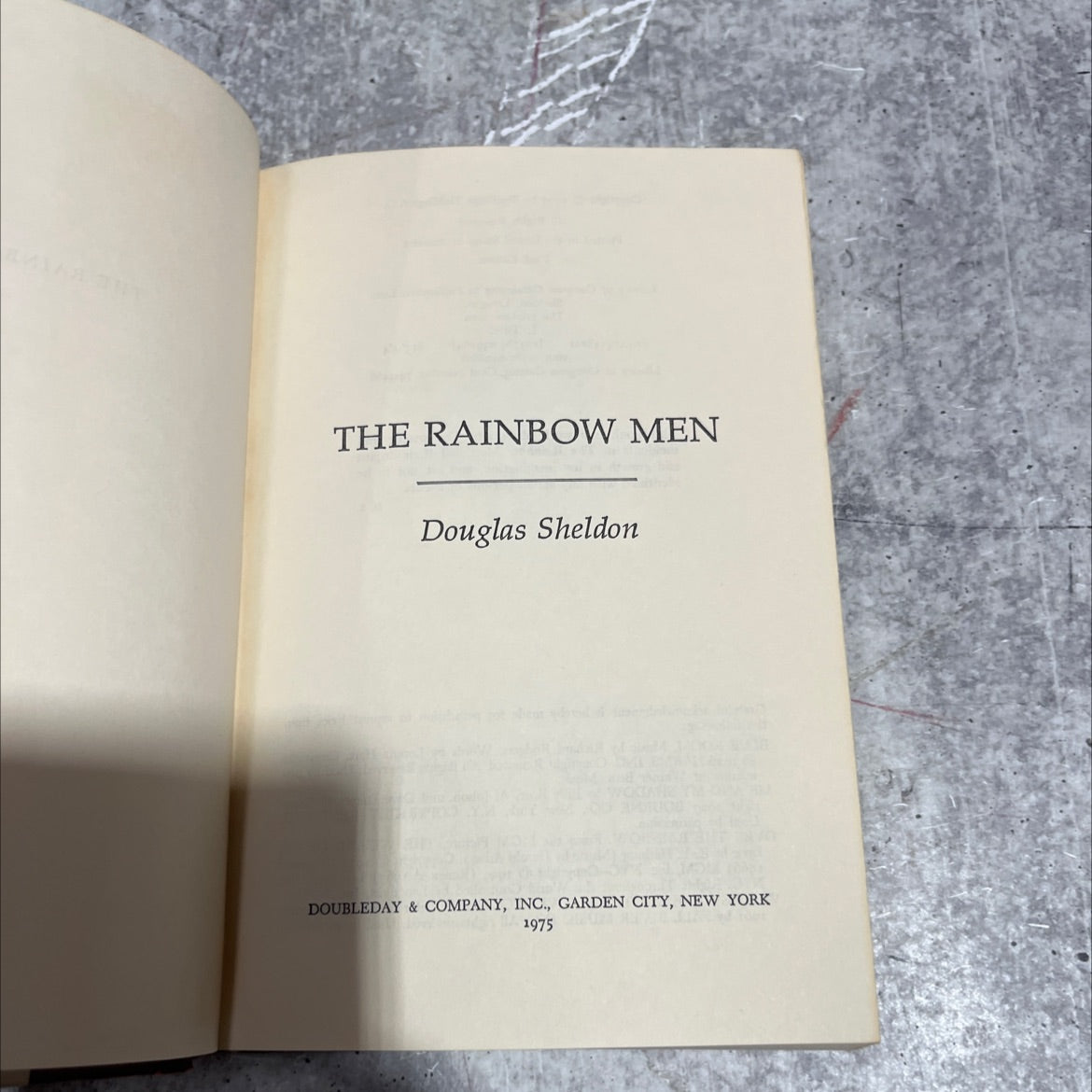 the rainbow men book, by douglas sheldon, 1975 Hardcover image 2