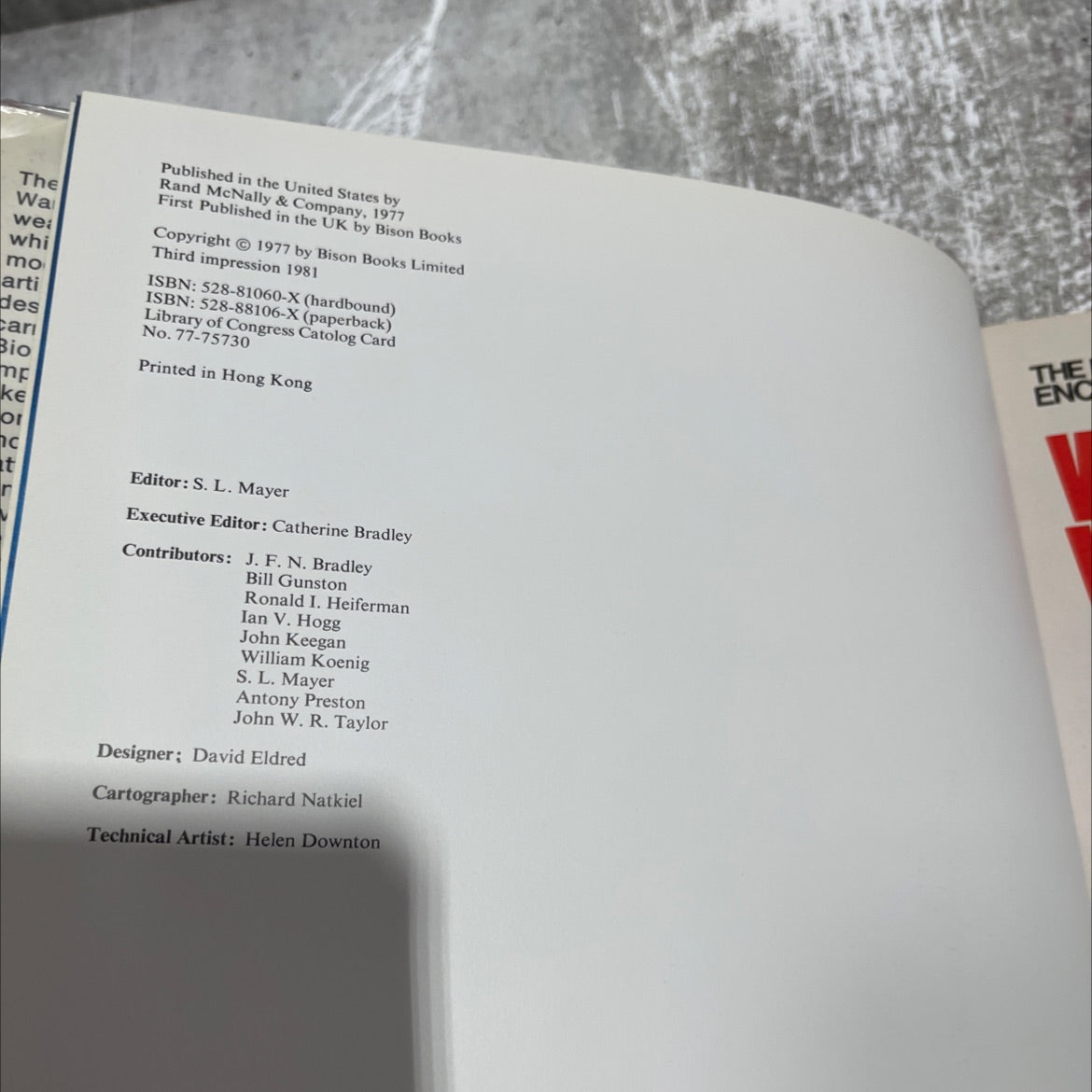 the rand mcnally encyclopedia of world war book, by john keegan, 1977 Hardcover image 3