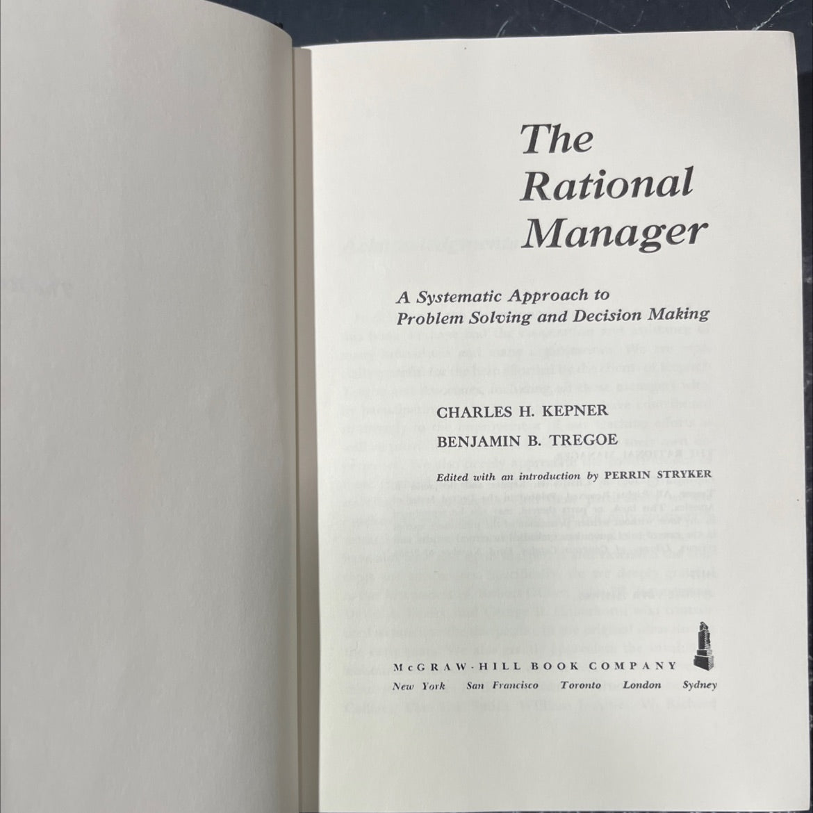 the rational manager a systematic approach to problem solving and decision making book, by charles h. kepner, benjamin image 2
