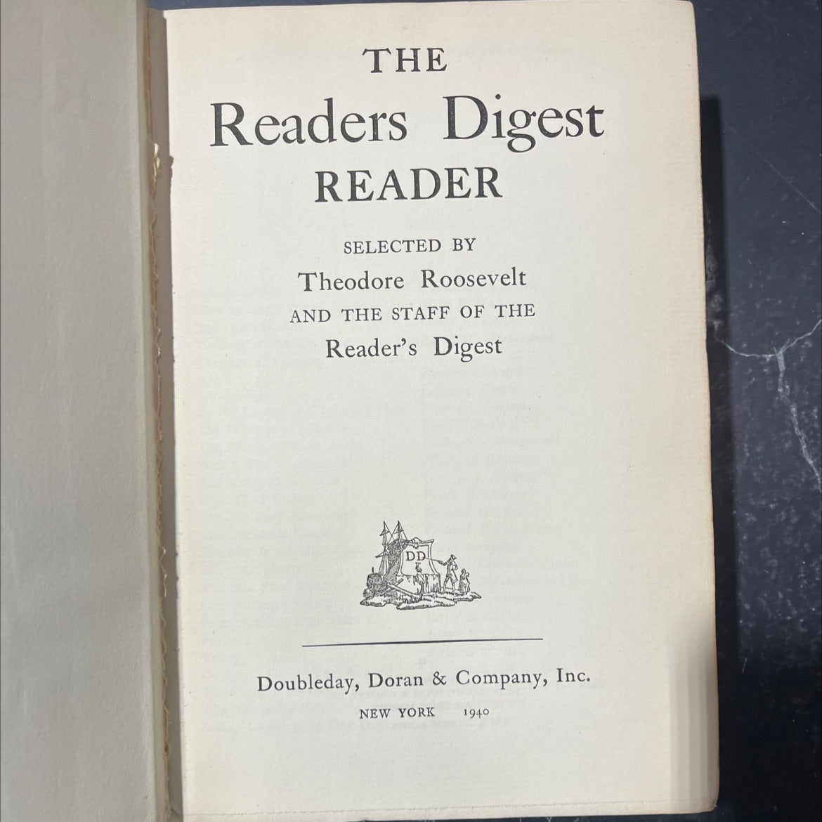 the readers digest reader book, by theodore roosevelt and the staff of the reader's digest, 1940 Hardcover image 2