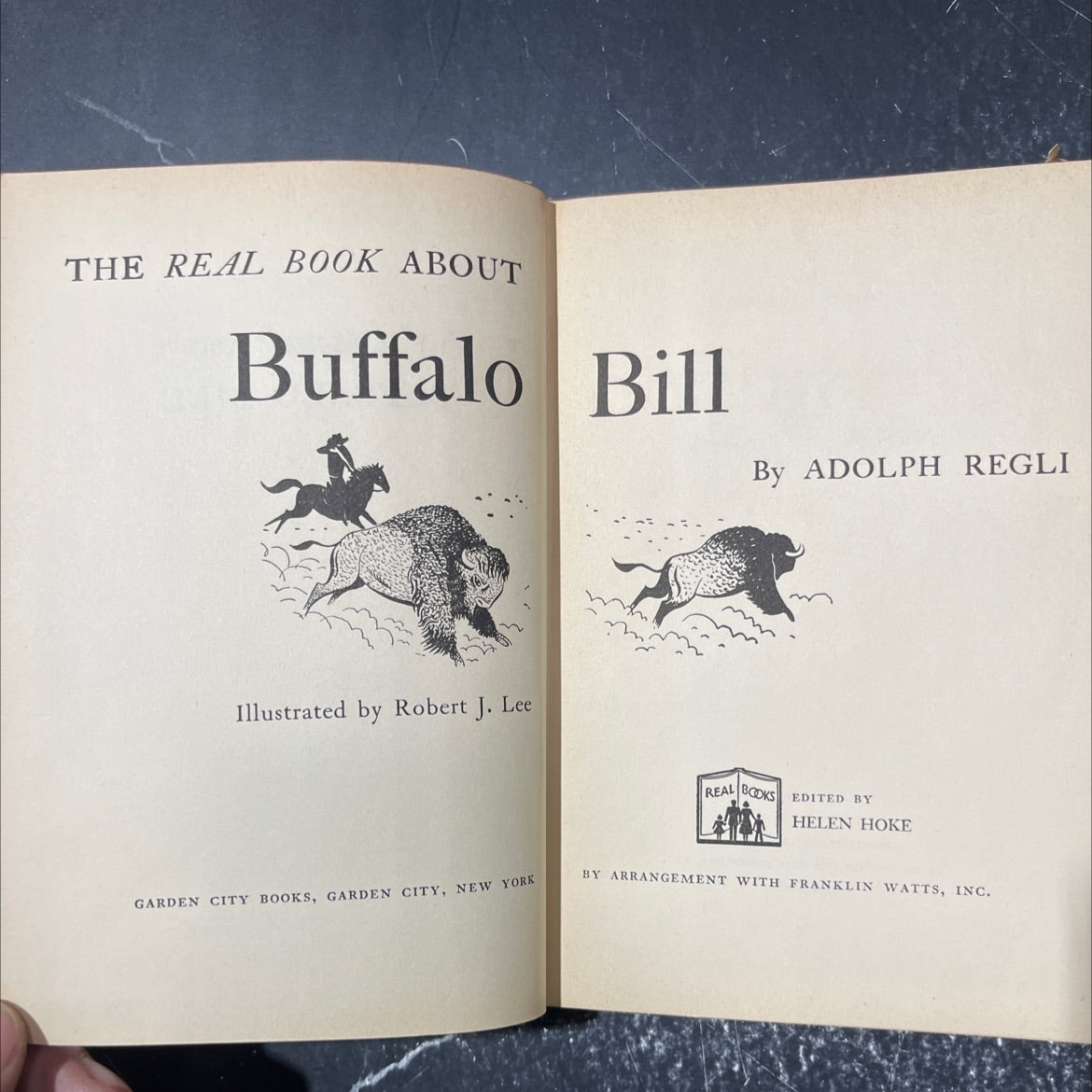 the real book about buffalo bill book, by adolph regli, 1952 Hardcover image 2