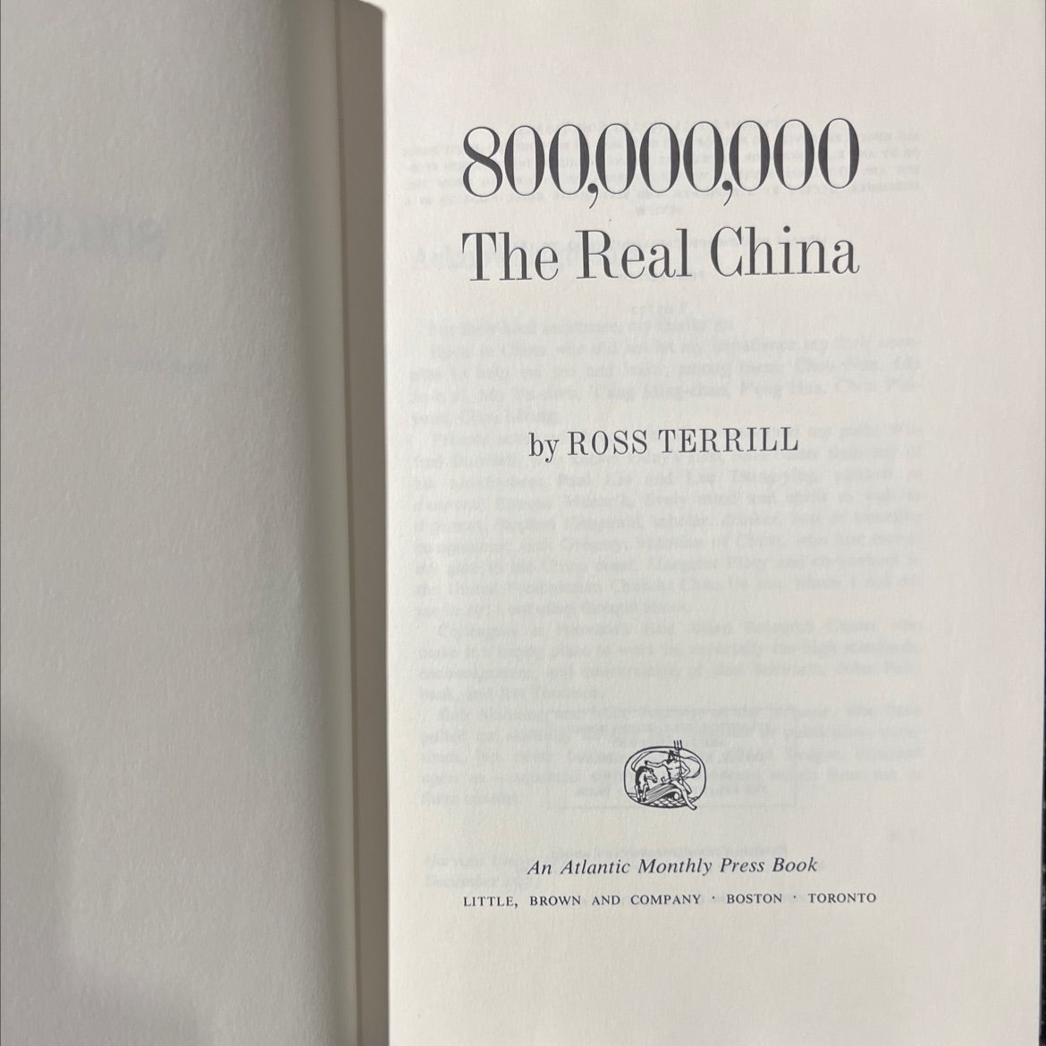 the real china book, by ross terrill, 1972 Hardcover image 2