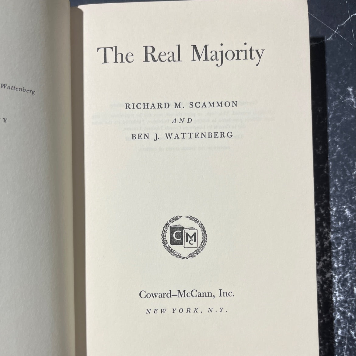 the real majority book, by richard m. scammon and ben j. wattenberg, 1970 Hardcover image 2